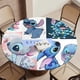 thumbnail image 5 of Lilo y Stitch-theme Fitted Round Tablecloths Elastic Edged Table Covers Waterproof Table Cloth for Kitchen Holiday Party Tables Decor 150cm, 5 of 6