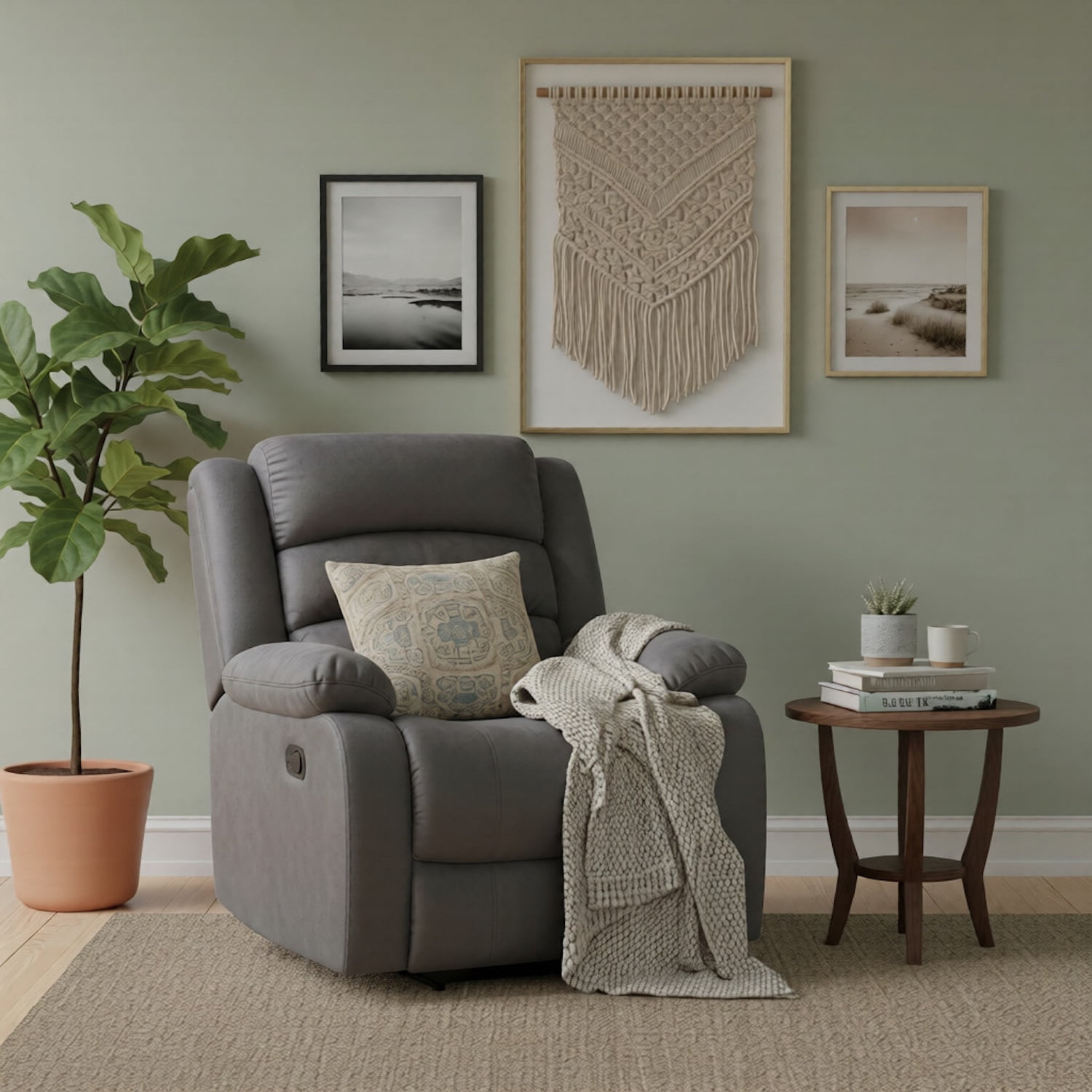 Daniels - Berger Reclinable Moderno Gris New Martell 8040rffgr