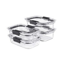 Set De Almacenamiento De Alimentos Rubbermaid Brilliance Glass, 4 Recipientes