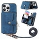 thumbnail image 1 of Funda Tipo Cartera con Correa Cruzada para iPhone 16 Pro Protección Contra Golpes Azul, 1 of 6