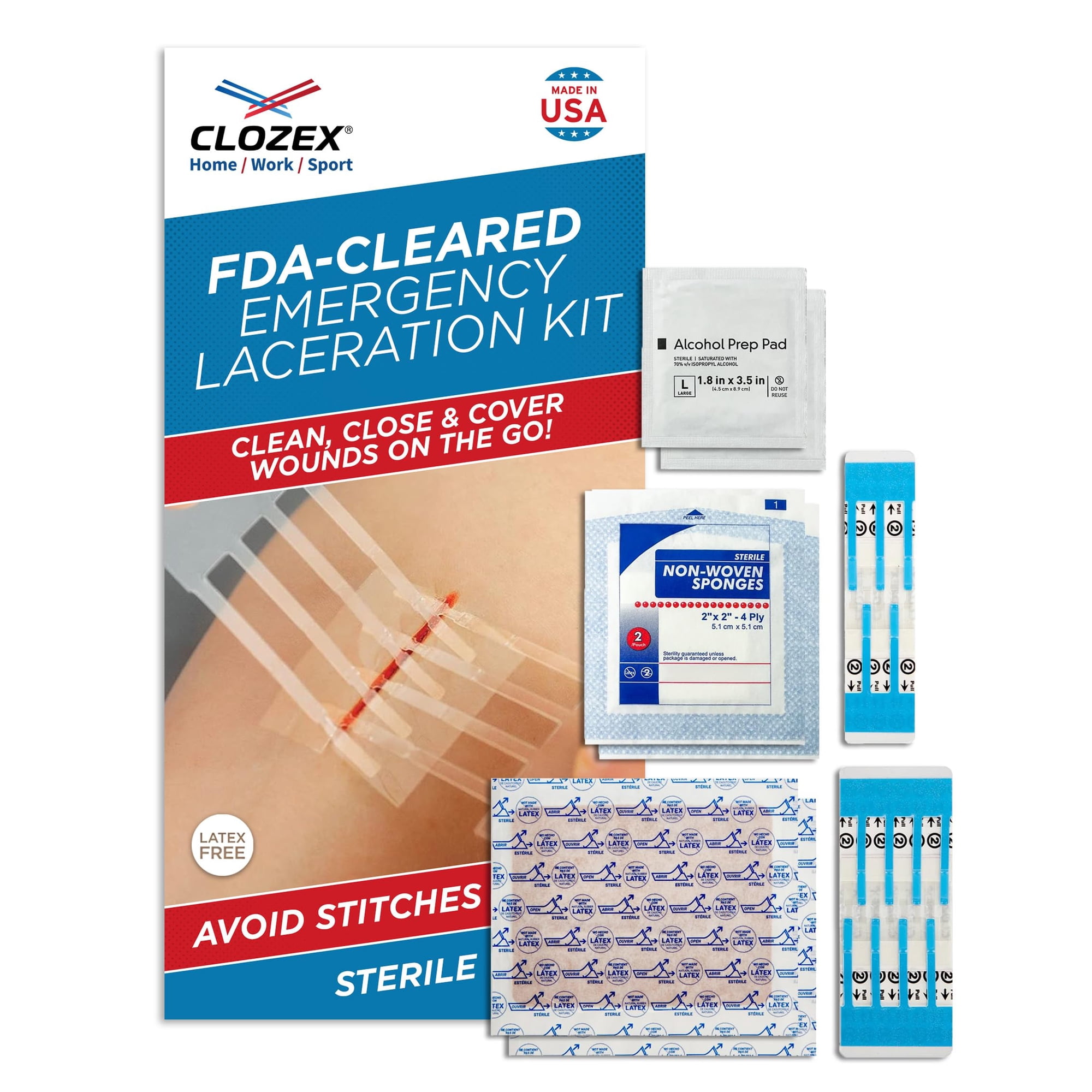 Kit De Laceración De Emergencia Clozex Completo Con Cierres Y Accesorios
