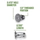 thumbnail image 3 of Tuercas Hillman 59126 Short Jack 1/4"-20 Zinc 15 piezas, 3 of 7