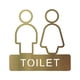 thumbnail image 4 of Letrero De Baño Decorativo Para Hombres Y Mujeres, Tablero De Señalización De Metal Para Baño, Pared, Restaurante, 1 Pieza, 4 of 5