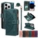 thumbnail image 1 of Para iPhone 14 Pro Max Funda Tipo Billetera, 9 Ranuras para Tarjetas Bloqueo RFID Bolso Cruzado Cubierta de Cuero, Bolsillo con Cierre, Correa de Muñeca y Hombro Desmontable, Funda Protectora, 1 of 11