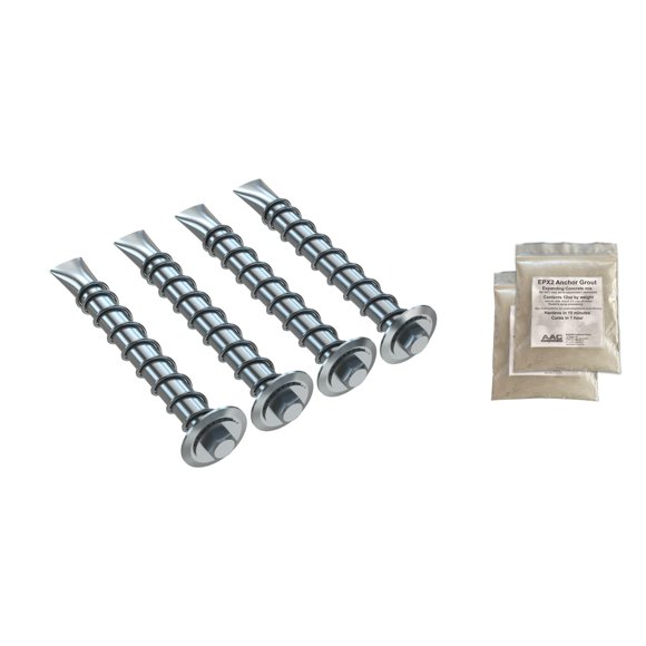 Kit de anclaje y lechada para asfalto BoltHold AK-4 con 4 anclas de 680 kg