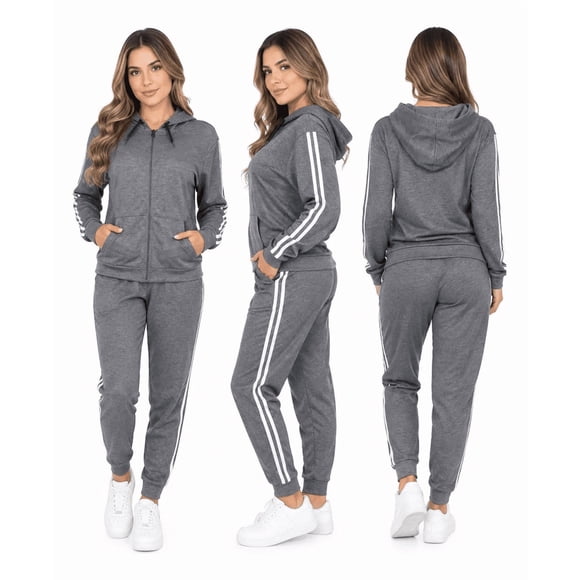 Conjunto Deportivo Mujer Liviano Y Fresco Con Capucha