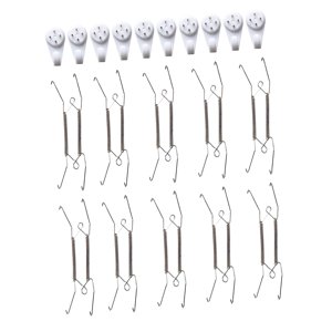 Magideal - 20X Colgador De Placa Montable, Colgadores De Placa De Alambre Decorativos, Soporte De Exhibición De Montaje En Pared, Colgador De Exhibición De Placa 10 Pulgadas