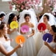 thumbnail image 5 of Ventiladores De Mano Decorativos Plegables De Papel Pink (20 Unidades), 5 of 7