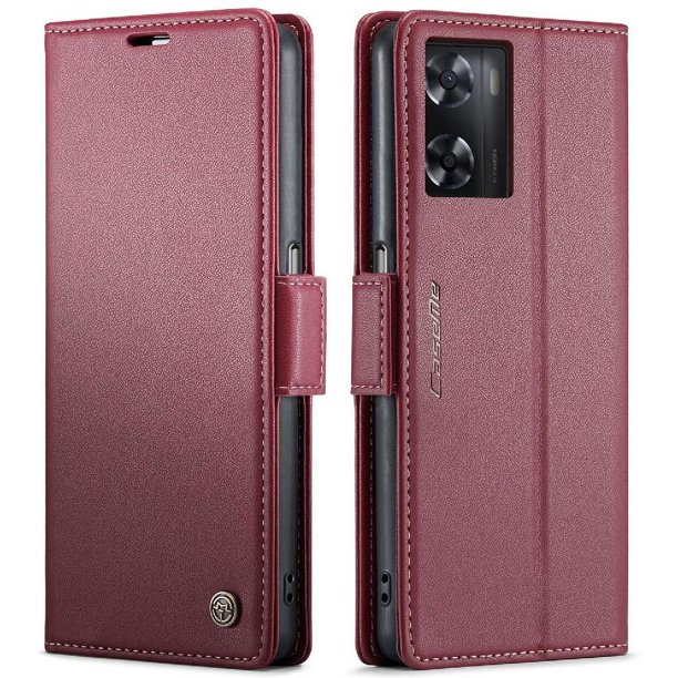 CaseMe tipo cartera OPPO A57 4G 2022 con cierre magnético, RFID, tarjetero, soporte, carga inalámbrica
