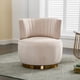 thumbnail image 2 of 360 Degree Swivel Cuddle Barrel Accent Sofa Chairs, Round Armchairs with Wide Upholstered, Fluffy Velvet Fabric Chair for Living Room, Bedroom, Office, Waiting Rooms, 2 of 3