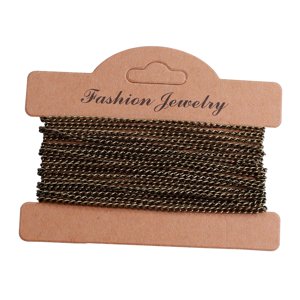 Bothyi - Cadena De Eslabones Trenzados, Fabricación De Joyas Diy, Llavero, Pendientes, Cadena De Cable Curvo, Chapado En Bronce Antiguo