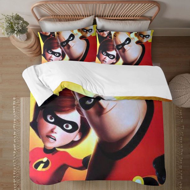 The Incredibles 3-Piece Bedding Set For Kids Boys Girls Adult Cartoon Warm Cute Fashion Holiday Present Gift Bed Sheets