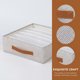 thumbnail image 5 of Caja de Almacenamiento Compartimentada, Cesta de Almacenamiento de Tela para Armario, Cesta de Almacenamiento Plegable para Organizar Ropa Café Claro-6 rejillas, 5 of 6