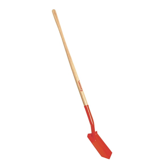 Pala Corona de acero en forma de V, hoja de 4 cm, mango de madera de 132 cm
