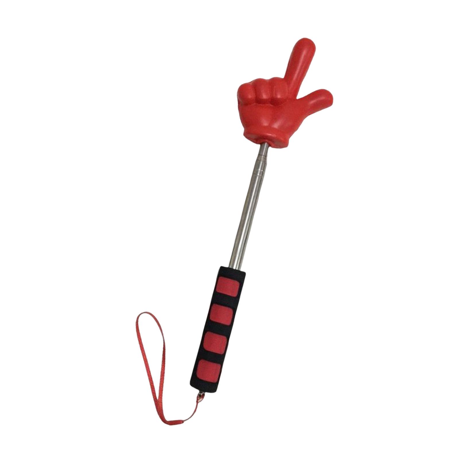 Bothyi - Puntero Extensible Con Forma De Dedo, Multiusos, Resistente, Para Pizarra Blanca, Color Rojo