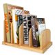 thumbnail image 1 of Soporte de libros de bambú de 4 secciones CraftSaints para encimera, 1 of 7
