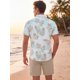 thumbnail image 3 of INSPIRE CHIC Conjunto de 2 Piezas para Hombre Camisa y Pantalones Cortos Tropicales Hawaianos Playa XL Caqui, 3 of 5