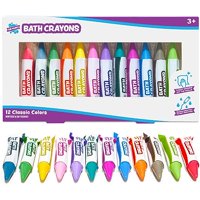 Crayones De Baño Tub Works Smooth, Paquete De 12 Unidades, No Tóxicos
