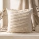 thumbnail image 1 of Pack 2 Cojines Chenille con Flecos 45x45 cm Boho Decorativos - Paros Beige, 1 of 5