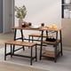 thumbnail image 3 of Set De Comedor Moderno Estilo Industrial Resistente Repisas Y Banquetas, 3 of 3