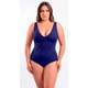 thumbnail image 1 of Traje de baño reductor estilo corset ajustable azul, 1 of 2