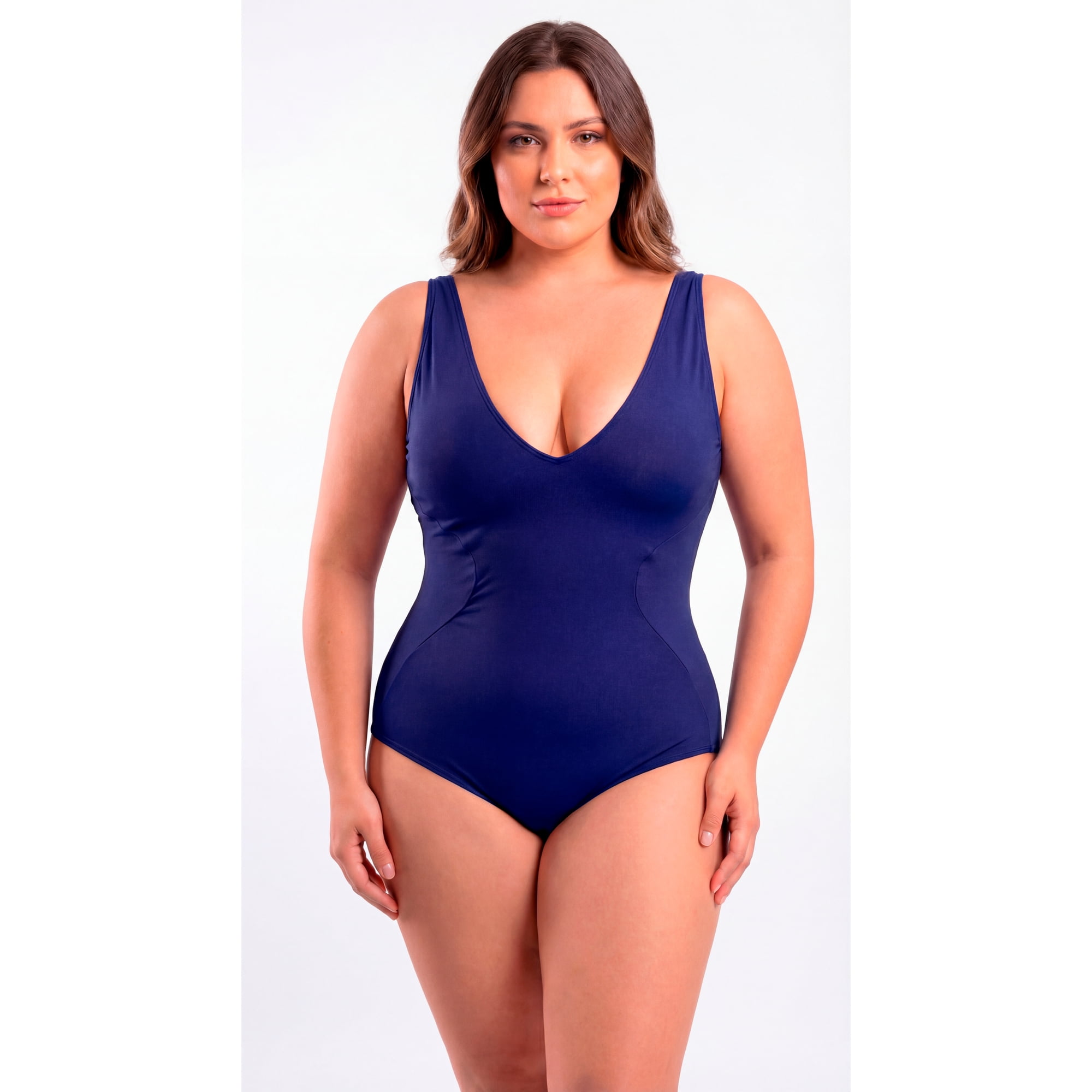 Samia - Traje De Baño Reductor Estilo Corset Ajustable Azul