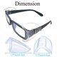 thumbnail image 2 of Protectores laterales para lentes, 3 pares, transparentes/gris, para armazones medianos/grandes, 2 of 8