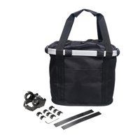 Ioensy - Cesta Para Bicicleta Cesta Portátil De Tela Oxford Para Bicicleta Para Ir De Compras Senderismo Camping Negro