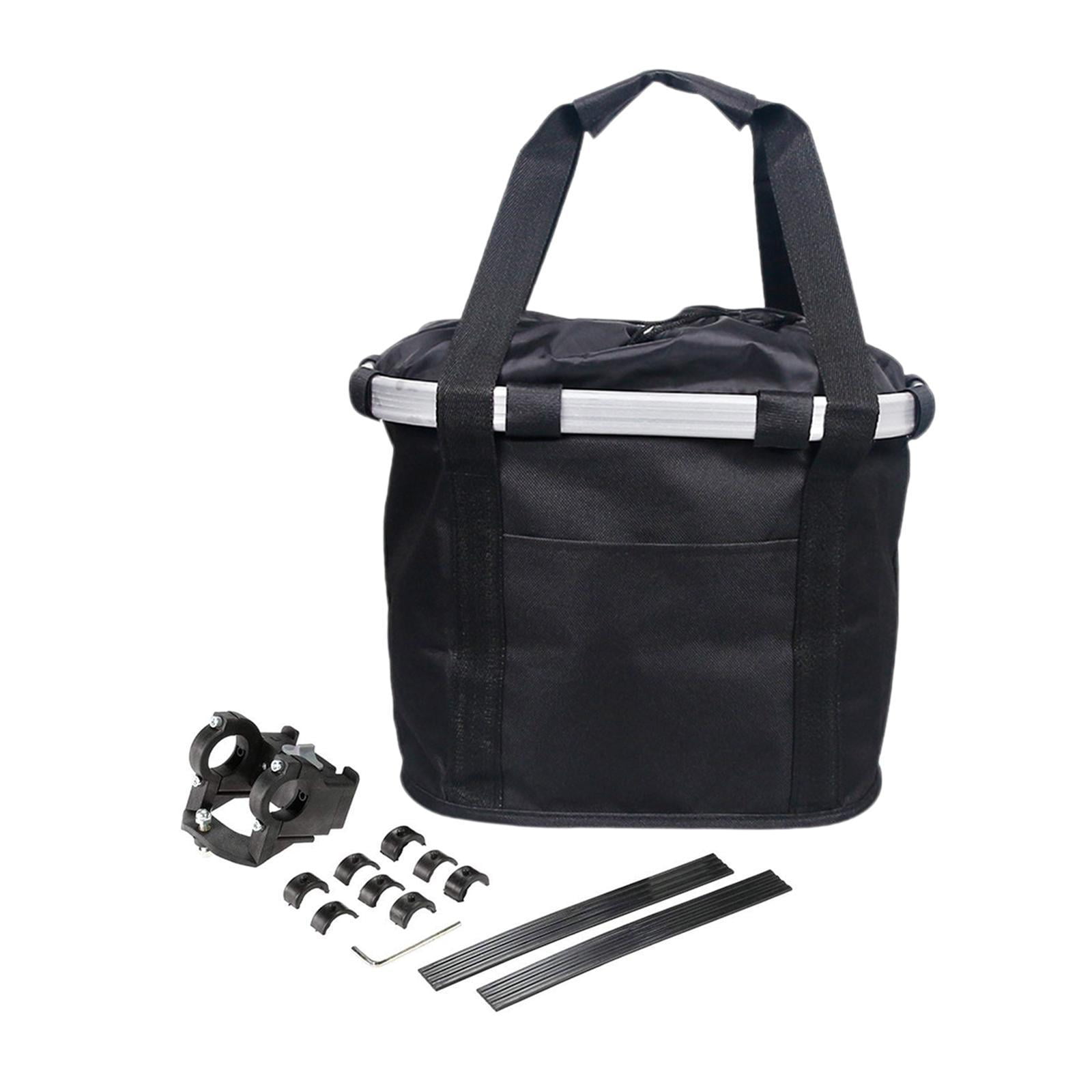 Ioensy - Cesta Para Bicicleta Cesta Portátil De Tela Oxford Para Bicicleta Para Ir De Compras Senderismo Camping Negro