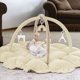 thumbnail image 1 of Baby Play Gym Mallify 5 en 1, gruesa y de felpa, con 6 juguetes, crema, 1 of 6