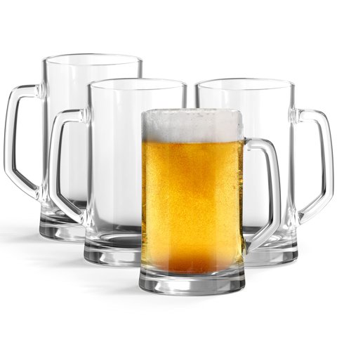 Jarras De Cerveza Kook, Juego De 4 De 385 Ml, Transparentes