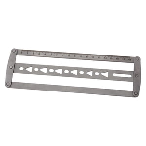 Magideal - Regla De Posicionamiento Para Cinturón Plantilla Auxiliar Para Cinturón Esténcil De Perforación De Extremos Herramienta De Corte Preciso Fabricada En Triángulo