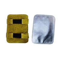 Magideal - Almohadilla De Mano Para Soldadura Trasera Aluminizada, Guantes Ignífugos De Cuero Pu Térmicos, Almohadilla Para Soldadura De Camping, Soldador, Corte