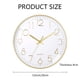 thumbnail image 2 of Reloj de pared de 12 pulgadas, elegante, moderno, silencioso, de cuarzo, funciona con pilas, redondo, decorativo, para el hogar, la oficina, la cocina, el dormitorio y la sala de estar, fácil de leer., 2 of 6