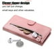 thumbnail image 3 of Funda tipo cartera para iPhone 17 con bolsillo con cremallera y ranuras para tarjetas – Función de soporte Rosa, 3 of 5