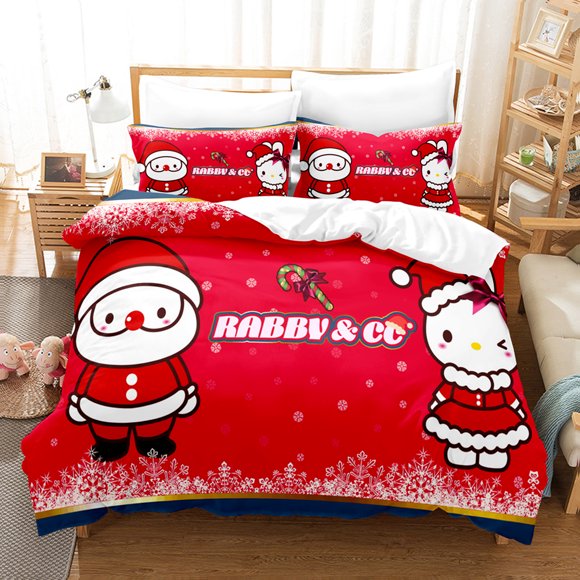 Happy Family Quilt Set Lucky RABBYCC Printed Bedding Set Double King Bed Set Children Bedroom Down Coat Set RABBYCC Bedding 3Bed Sheets
