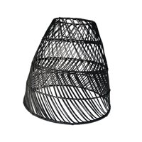 Magideal - Pantalla De Lámpara De Ratán, Pantalla De Lámpara Colgante, Pantalla De Lámpara Rústica Vintage, Pantalla De Accesorio De Cubierta De Luz Colgante Par