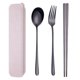 thumbnail image 1 of Cubiertos de Viaje con Estuche Plaza de Almuerzo Cuadrado 3Pcs Palillos Negros, 1 of 5