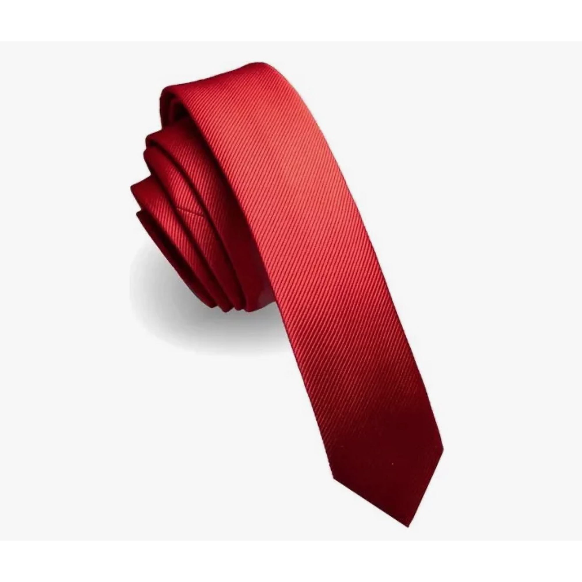 Riqui - Corbata Delgada Seda Rojo