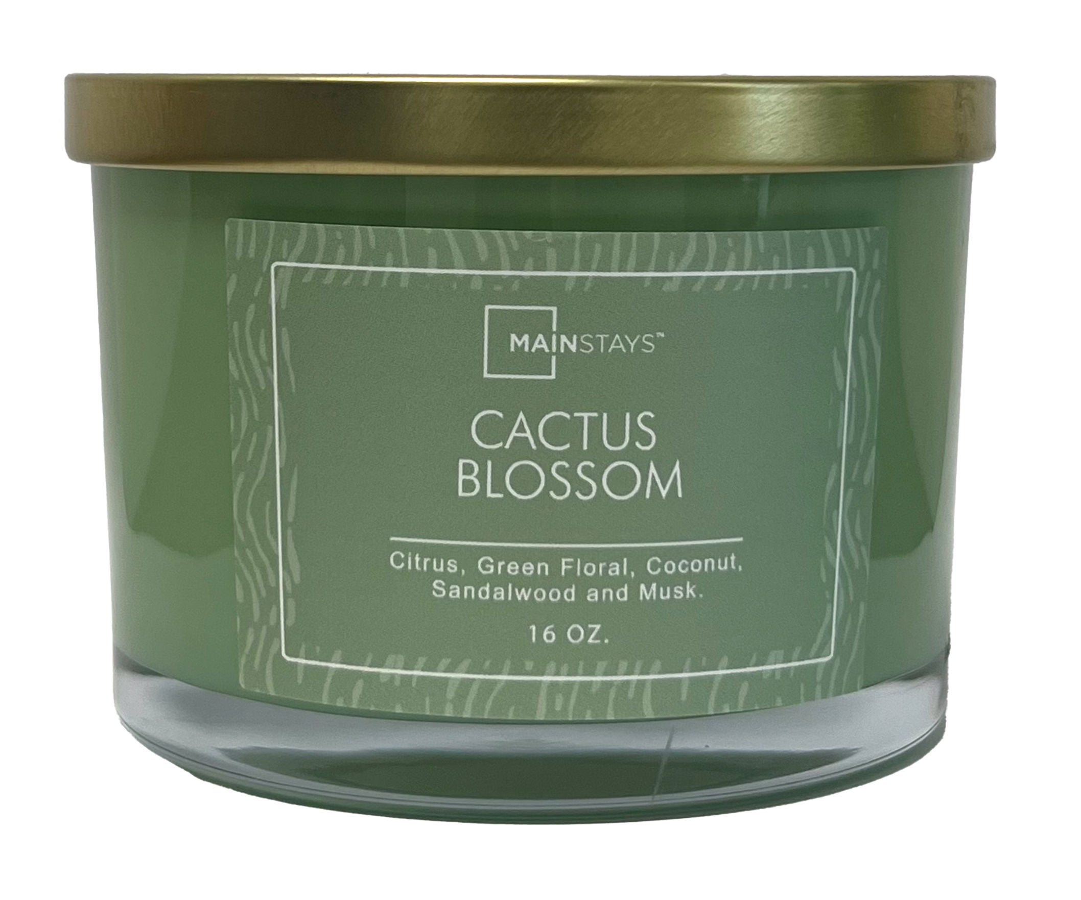 Mainstays - Velas Y Esencias Aromática Cactus Blossom 16 Oz, 1 Un Verde
