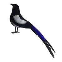 Ioensy - Estatua De Estatuilla De Pájaro Animal De Simulación De Urraca Para Arte En El Jardín Césped Al Aire Libre 23Cm