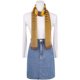 thumbnail image 2 of Bufanda Vintage a Rayas para Mujer, Pañuelo de Cuello Largo y Ligero de Seda para Protección Solar, Envoltura para la Cabeza, Bandanas para Verano, Talla Única Amarillo-café, 2 of 6