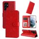 thumbnail image 3 of Funda tipo cartera FOXDOCK para Samsung Galaxy S22 Ultra , diseño girasol en relieve, cuero PU, cierre magnético, soporte y tarjetero, 3 of 5