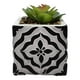 thumbnail image 1 of Planta Artificial Macetero Cerámica Vintage Cubo Cuadrado, 1 of 3