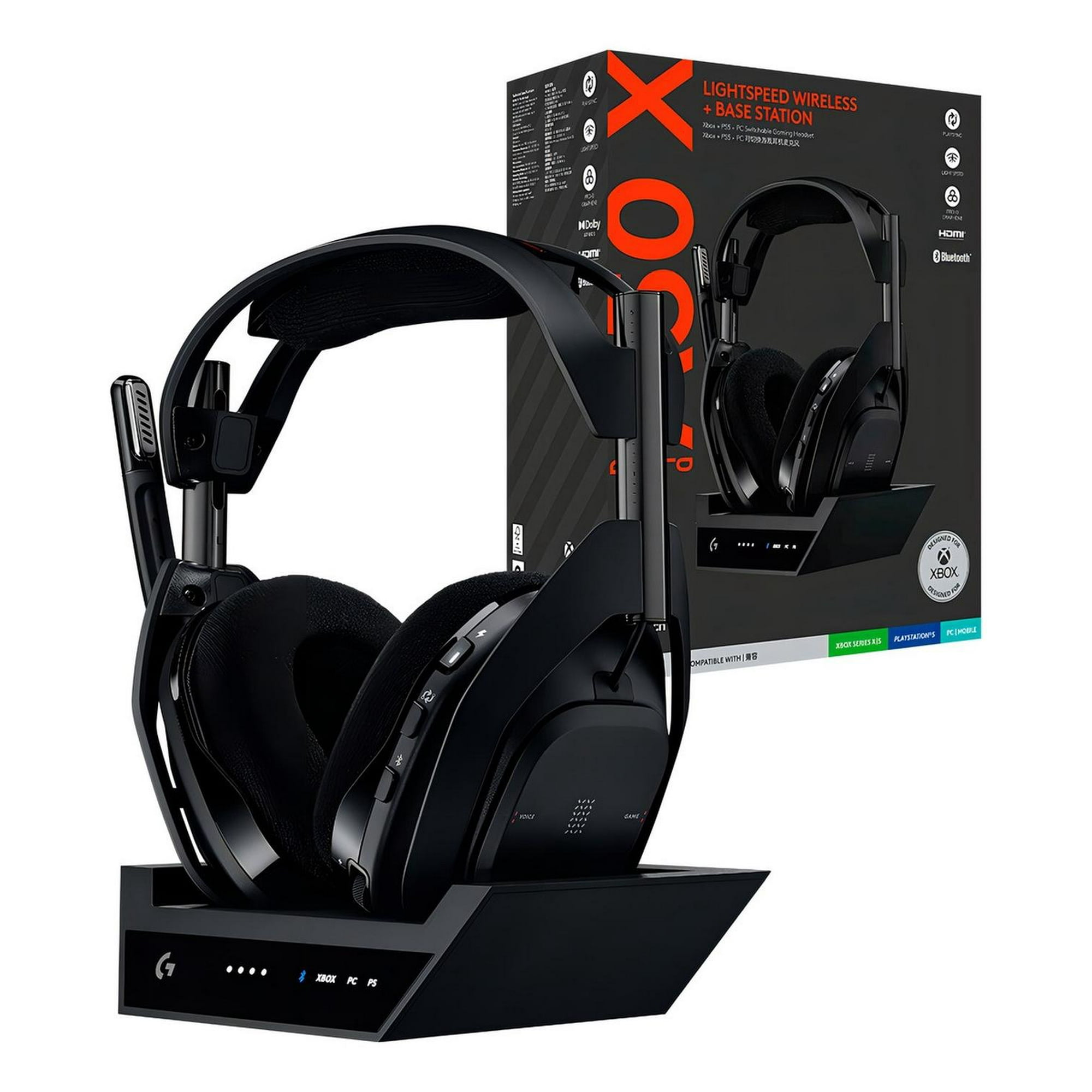 Cascos Gamer Logitech Astro A50 X Xbox + Ps5 + Pc / Mac Negro