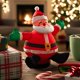 thumbnail image 1 of Papá Noel inflable VAT19 25 cm USB‑C para decoración de escritorio, 1 of 7