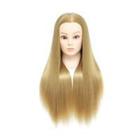 Magideal - Cabeza De Maniquí Para Formación En Peluquería, 60 Cm, Multiusos, Para Peluquería, Cabello Largo, Para Estudiantes De Escuelas De Belleza, Peluquería, Rubio