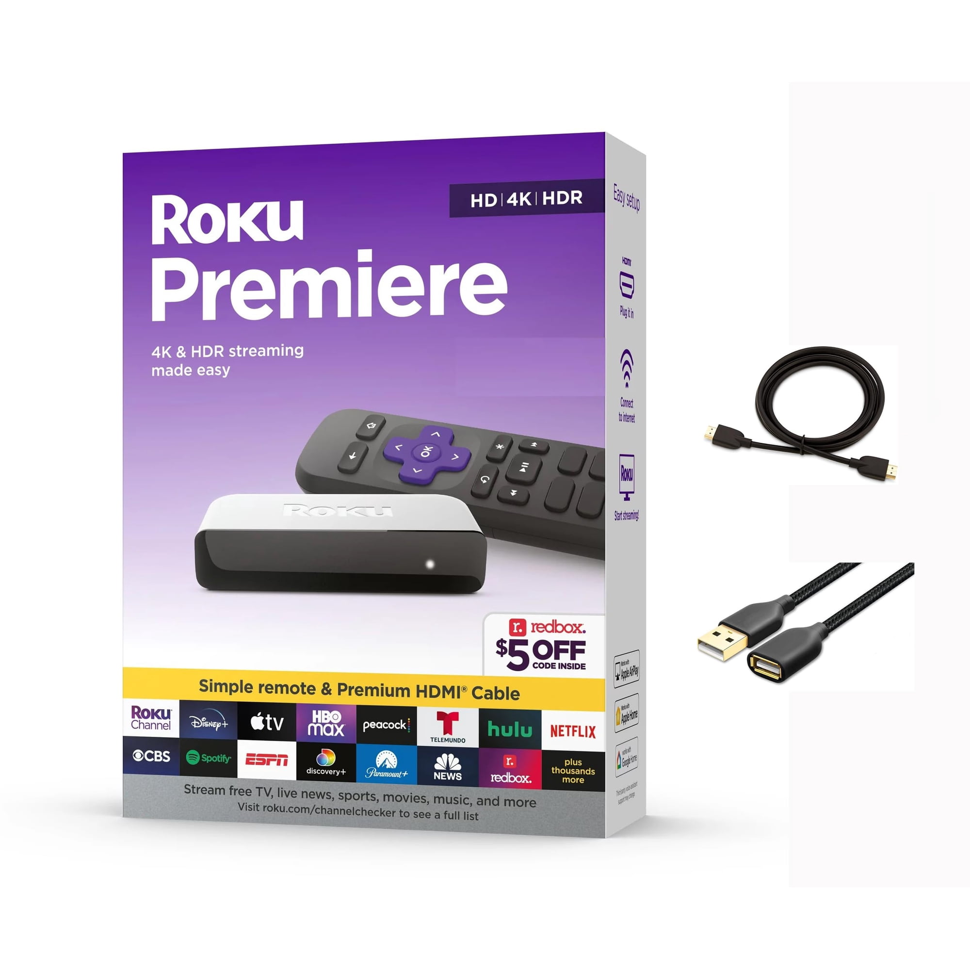 Reproductor De Medios En Streaming Roku 3920rw-sw 4k Hdr Wi-fi