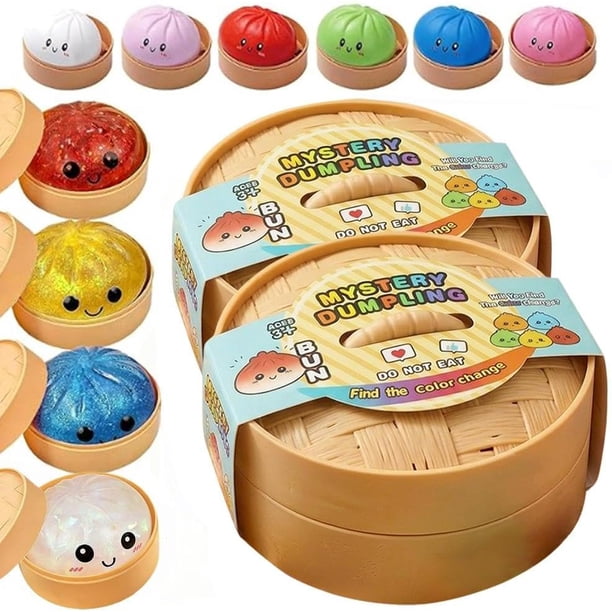 Caja misteriosa dumpling squishies 10 colores aleatorio squishy lento antiestrés fidget sensorial escritorio regalo