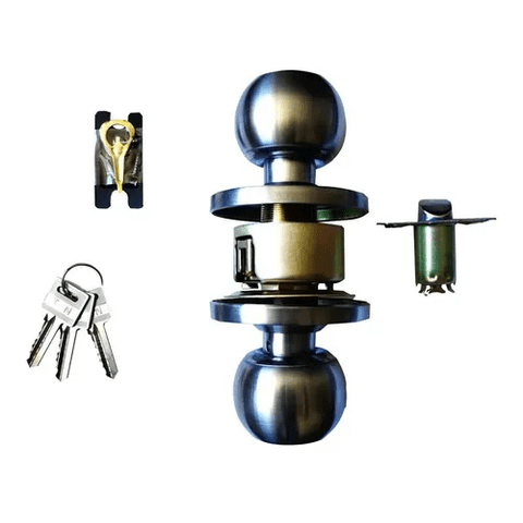 Genérico - Cerradura / Chapa Para Puerta De Oficina, Dormitorio Y Baño Color Plateado